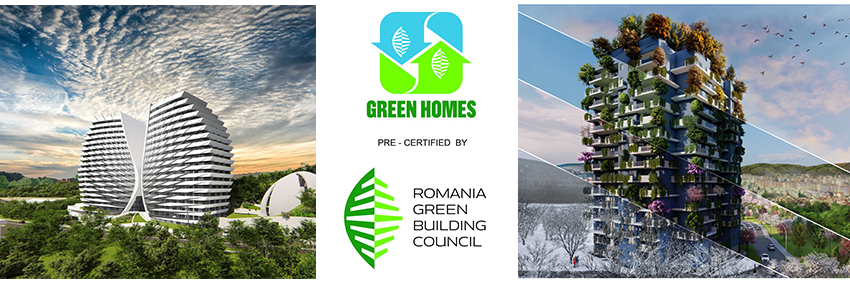 Cele mai noi ansambluri rezidențiale dezvoltate de STUDIUM GREEN •	precertificate GREEN HOMES de către Romania Green Building Council