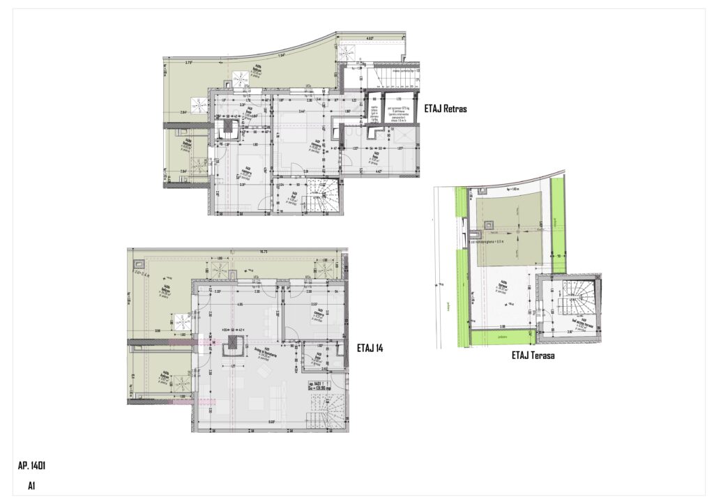 Plan apartament 1401, Scară A1